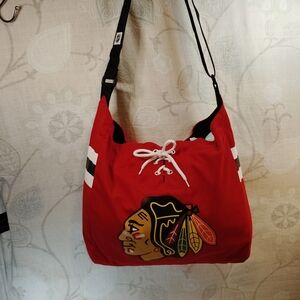 NHL Red and Black Crossbody Bag
